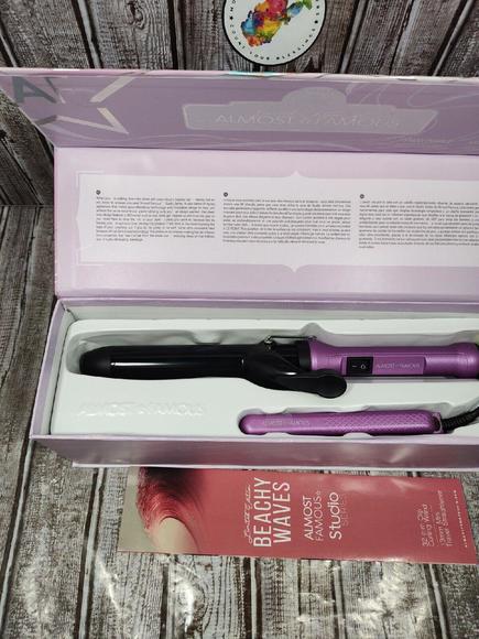 Almost Famous Beachy Waves Curling Wand and Mini Travel Straightener NIB - Picture 4 of 9